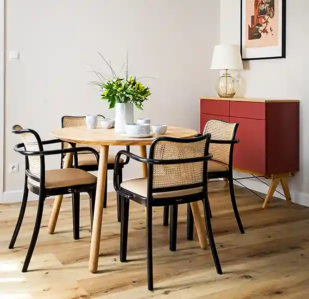 Stół drewniany okrągły MILONI OX, Kolor: 03 NATURAL: Kategorie:stoły dębowe, stoły okrągłe, stoły skandynawskie, stoły do kuchni