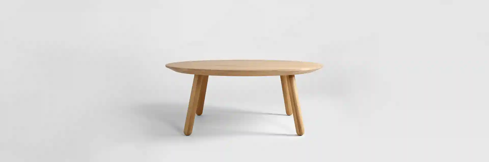 Okrągły drewniany stolik kawowy MILONI OX, Kolor: 03 Natural, Wymiary: Dł:  100 x Sz: 100 x Wys: 45 cm