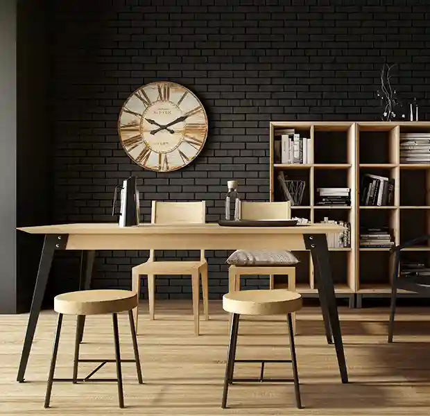 Stół drewniany nowoczesny MILONI LOFT, Kolor: 03: Natural i Czarny Mat, Kategorie:stoły dębowe, stoły rozkładane, stoły skandynawskie, stoły do kuchni, stoły do jadalni