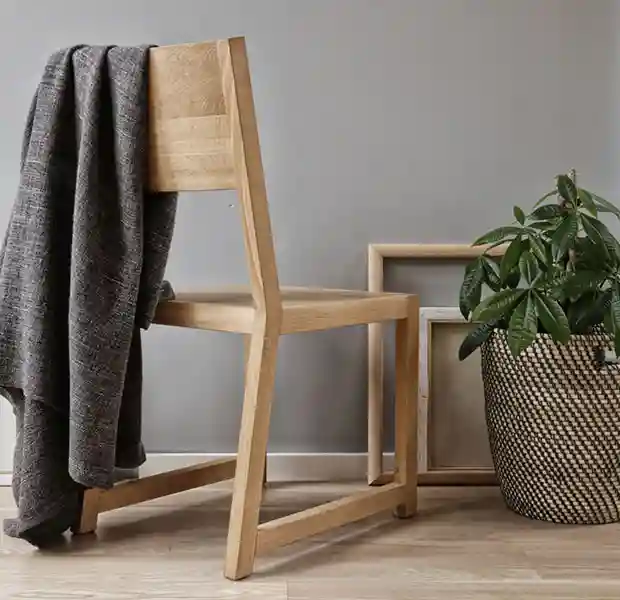 Krzesło drewniane MILONI FRAME, Kolor: 03: Natural, Wymiary: Dł: 45 x Sz: 44 x Wys: 45 cm, polskie krzesła z drewna, drewniane krzesło, dębowe krzesła
